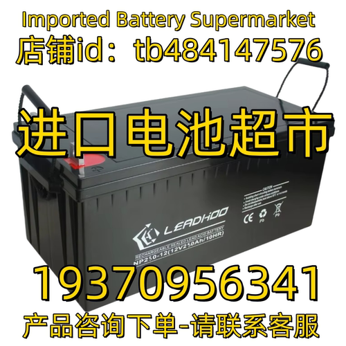 LEADHOO蓄电池NP250 200 150 120 12V 100AH/20HR太阳能应急电池