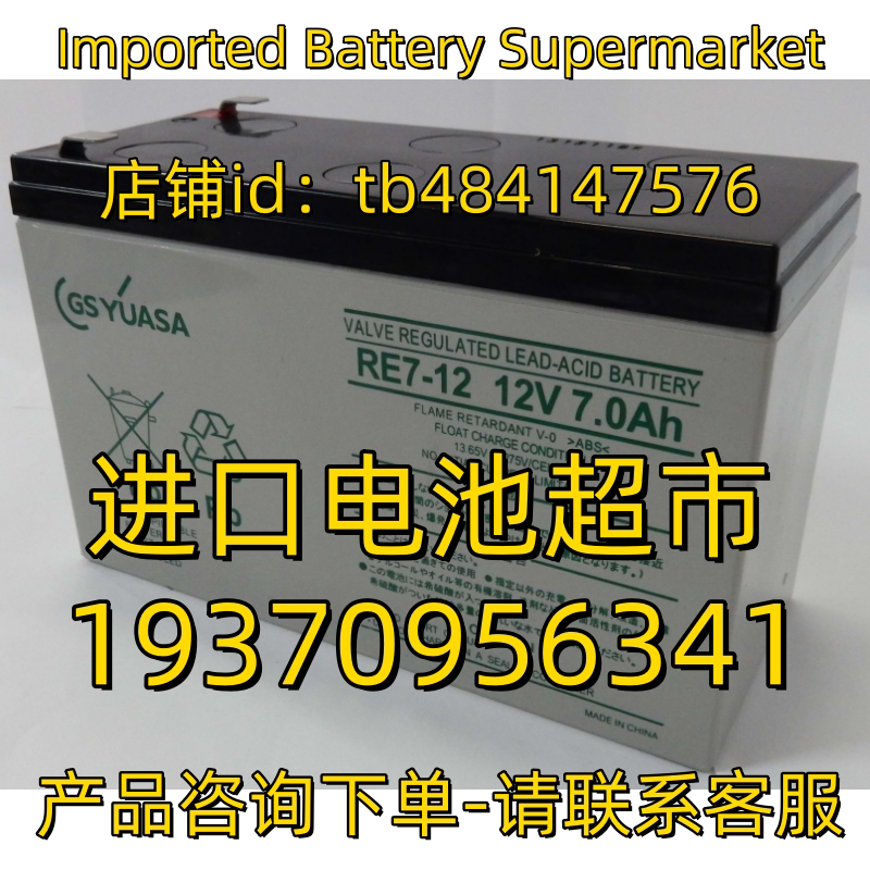 GSYUASA蓄电池 RE7-12 12V7.0AH 免维护电池