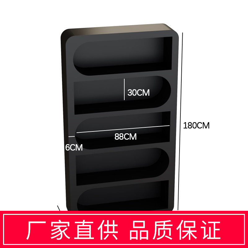 广东服装店中岛台陈列长条展示桌女装店黑色展示柜子鞋包流水台展