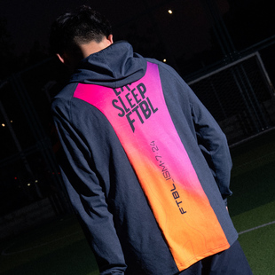 GOINTO 7天24小时足球生活 套头足球长袖连帽印花潮流训练服