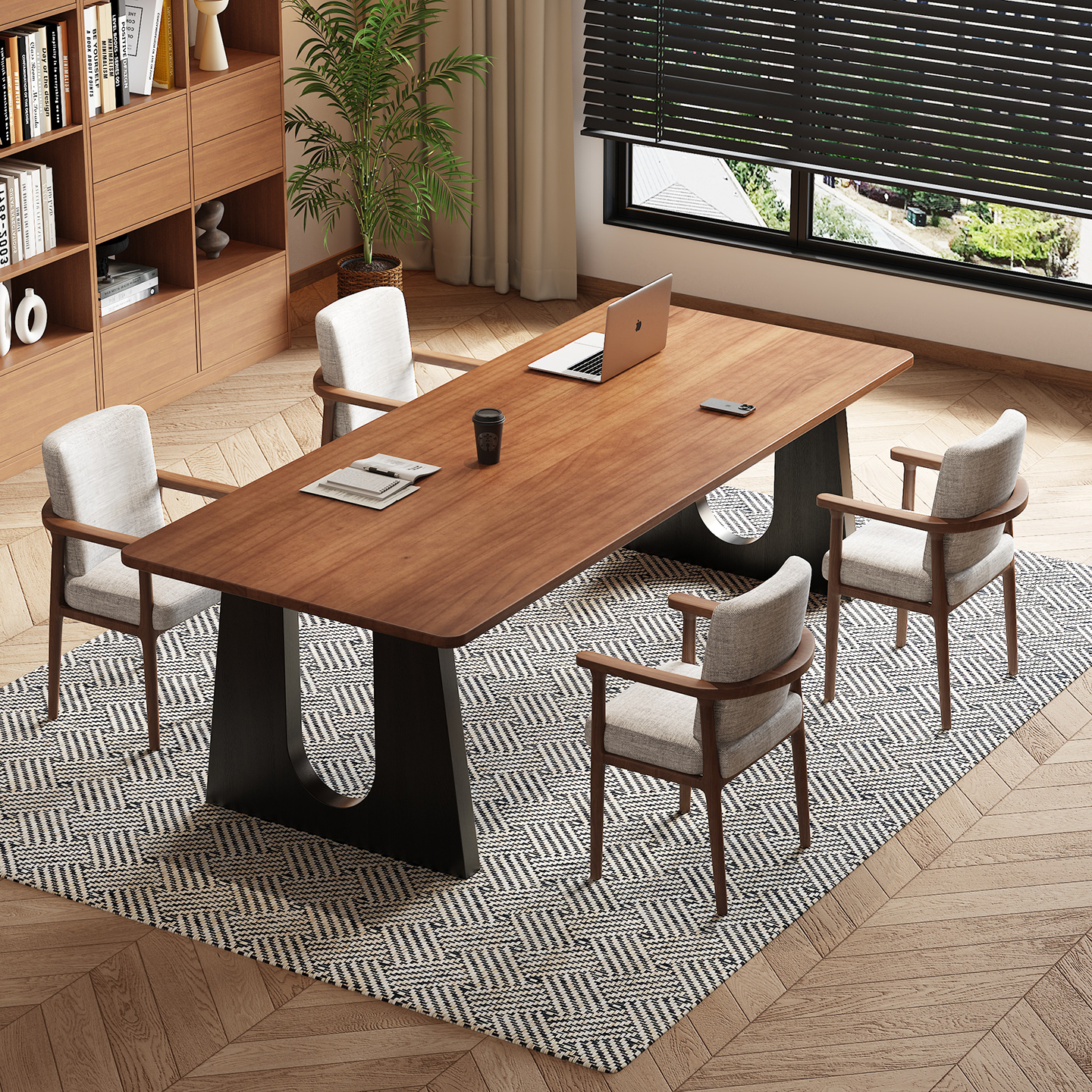 实木现代简约书桌可定制