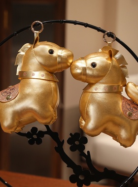 2026马年吉祥物生肖马玩偶小马挂件毛绒玩具新年汽车挂饰家居摆件