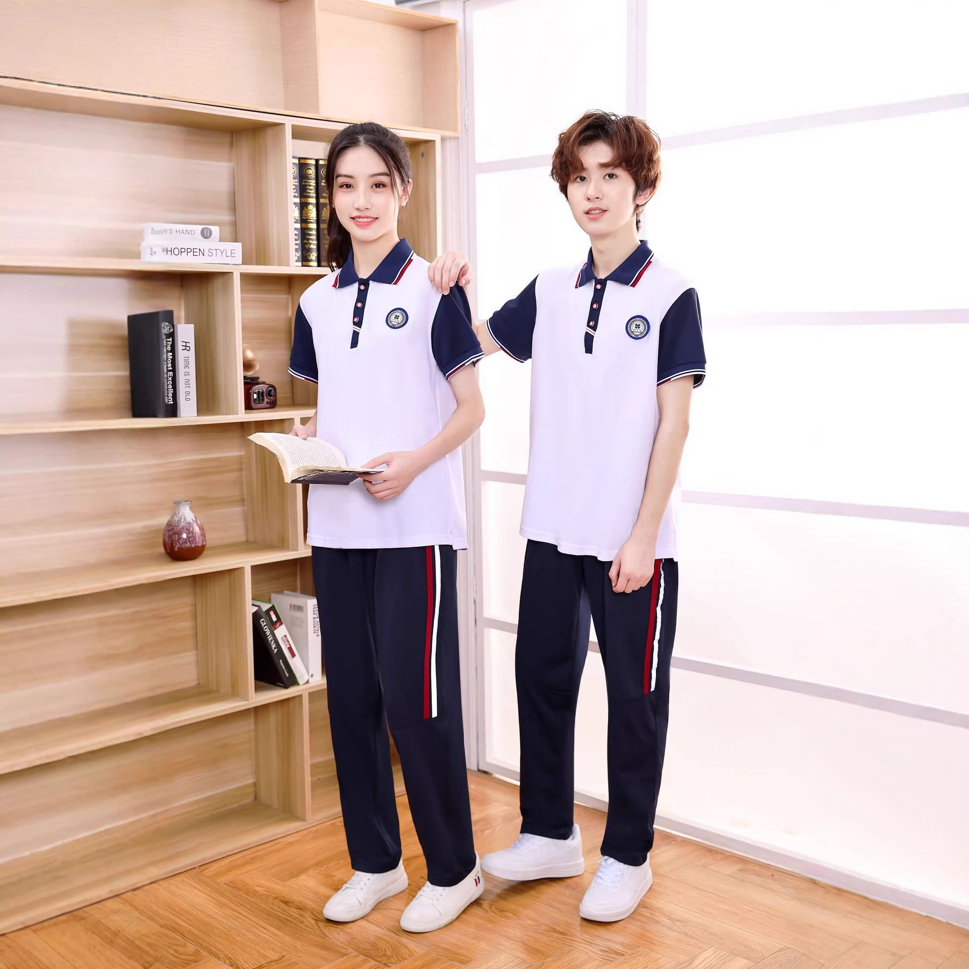 济南市历城初中夏装常规夏季运动服学生套装上衣短袖裤子班服校服