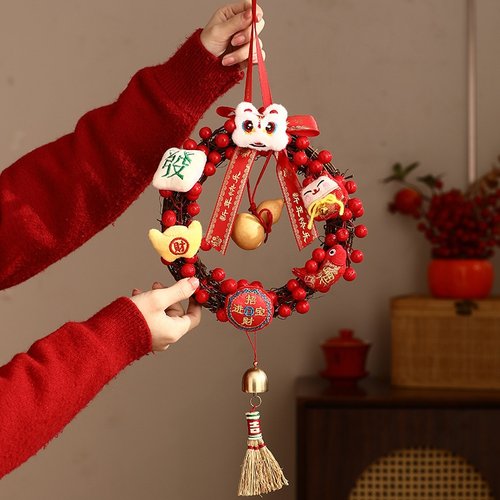 2026马年新年装饰挂件手工diy材料过年春节场景布置贺年福字门挂