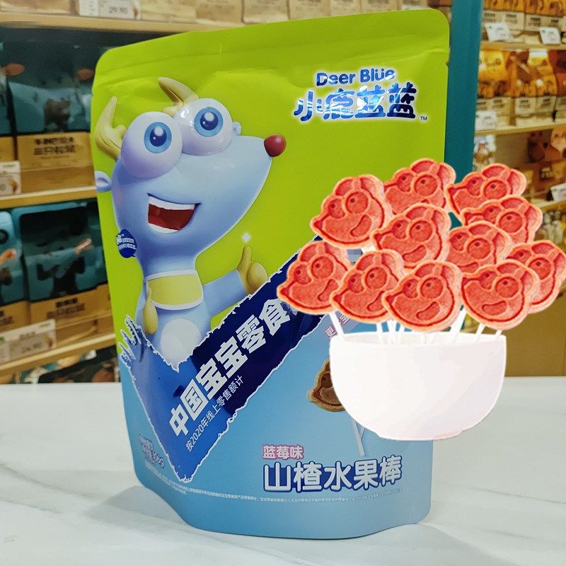 小鹿蓝蓝砀山g梨膏棒棒糖健康木糖醇儿童营养零食糖果无添加白砂