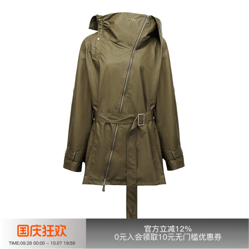 Apriority艾雅娜油蜡涂层风衣图片
