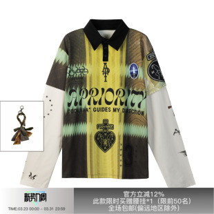 APRIORITY先验 印花假两件polo领上衣足球服 ODVAHA之心索罗娜数码
