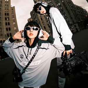 APRIORITY先验 春夏Blokecore足球服运动复古美式球衣速干长袖T恤