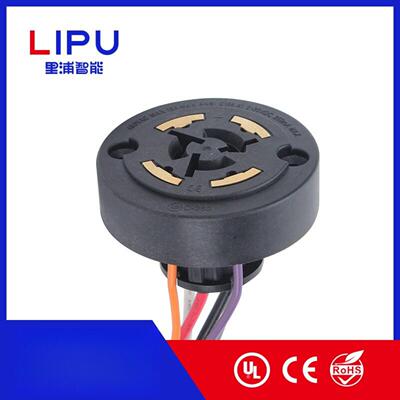 里浦LIPU 路灯光控器7线底座  LP-240 NEMA 7P RECEPTACLE UL