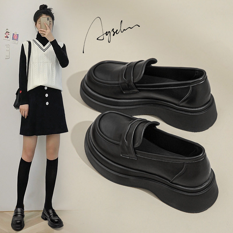 Agsdon/奥古狮登乐福鞋女2026夏季新款网红玛丽珍jk单鞋复古风英