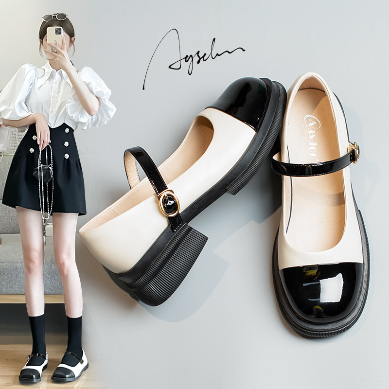 奥古狮登小皮鞋女2025春秋j