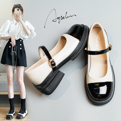 奥古狮登小皮鞋女2025春秋j