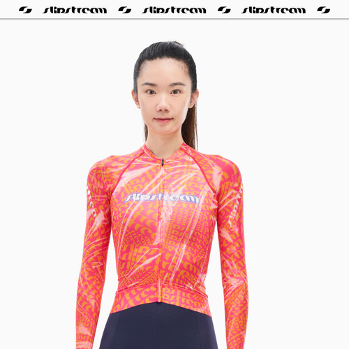 SLS女士夏季长袖骑行服显瘦西柚