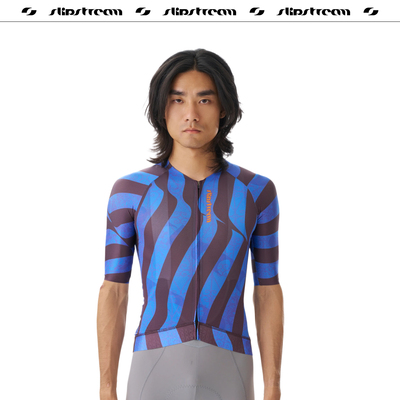 SLS男款轻量短袖骑行服暗涌蓝