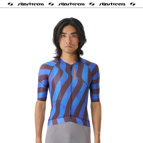 SLS男款轻量短袖骑行服暗涌蓝