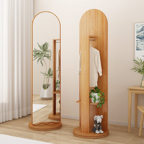 柯仂漫可旋转全身镜挂衣架穿衣镜