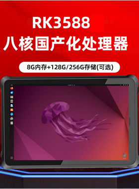 10寸ARM架构linux平板电脑RK3588三防预装ubuntu银河麒麟国防版