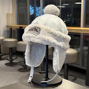 德国雷锋帽男女冬季加绒保暖百搭护耳户外骑车滑雪防寒飞行员帽