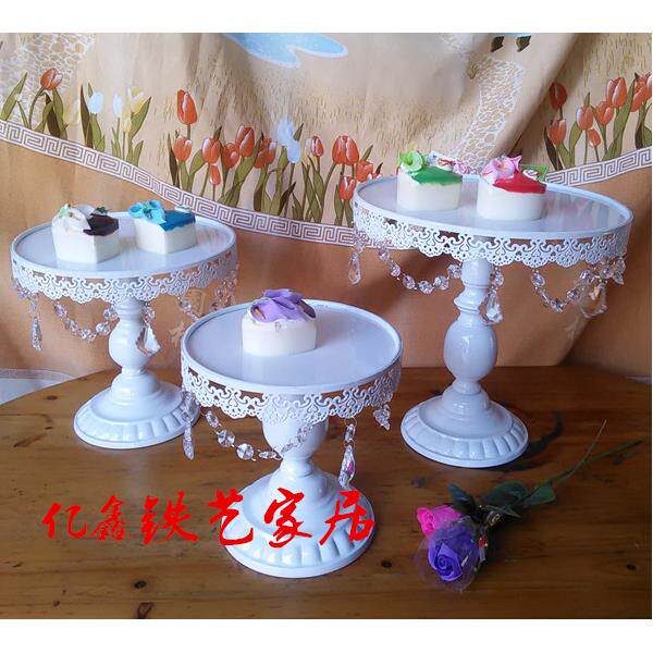 欧式铁艺高脚蛋糕架黑色婚庆道具甜品台点心架蛋糕架西点展示托盘