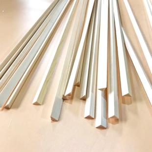 【光角三角形无色】实木方木条,木质装饰材料,松木磨砂模型