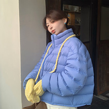 333sss 轻盈保暖白鸭绒立领泡芙排骨羽绒服女短款面包服保暖外套