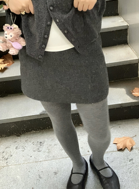 333sss 冬日搭配刚需 灰色毛呢短裙包臀裙