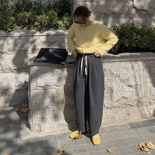 抽绳333sss深灰色加厚卫裤
