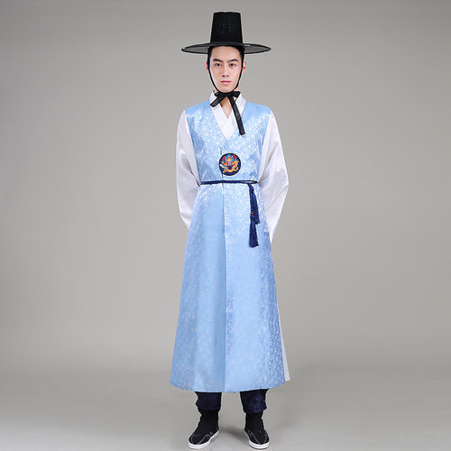 韩国韩服男士宫廷官服古装长袍衫