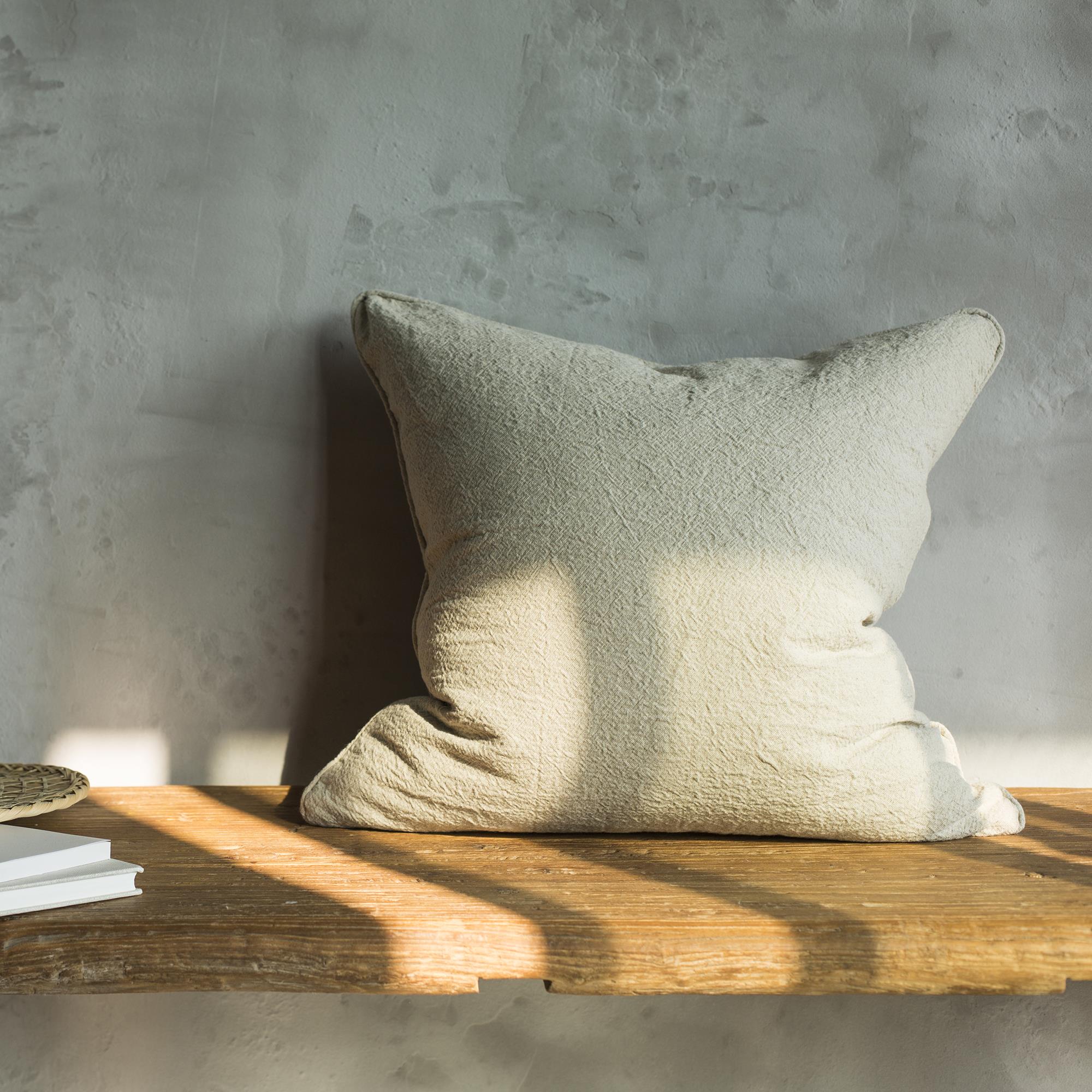 【慕白】古风棉麻抱枕 日式侘寂床头沙发靠枕枕套 自然古朴文艺