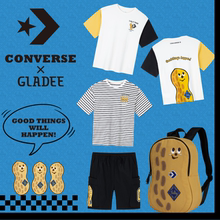 GLADEEx CONVERSE联名合作款好事花生亲子T恤双肩包LuckyPeanuts