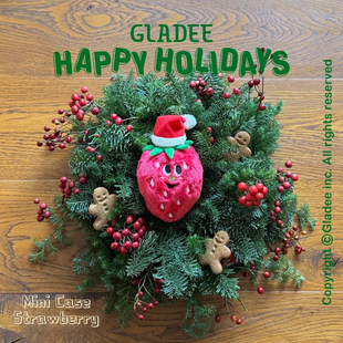 GLADEE一整颗草莓迷你包耳机钥匙收纳毛绒包挂件Strawberry原创