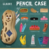 GLADEE毛绒笔袋文具盒化妆大疆收纳包日本原创幽默设计PencilCase