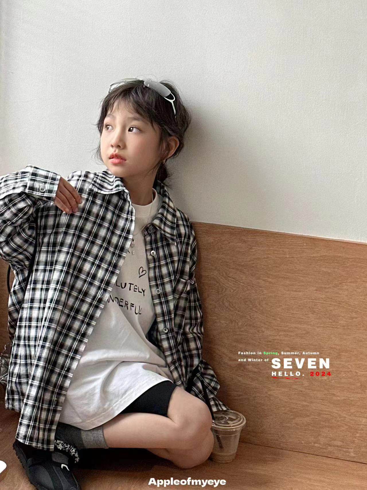 其他纯棉男女童休闲春季衬衫