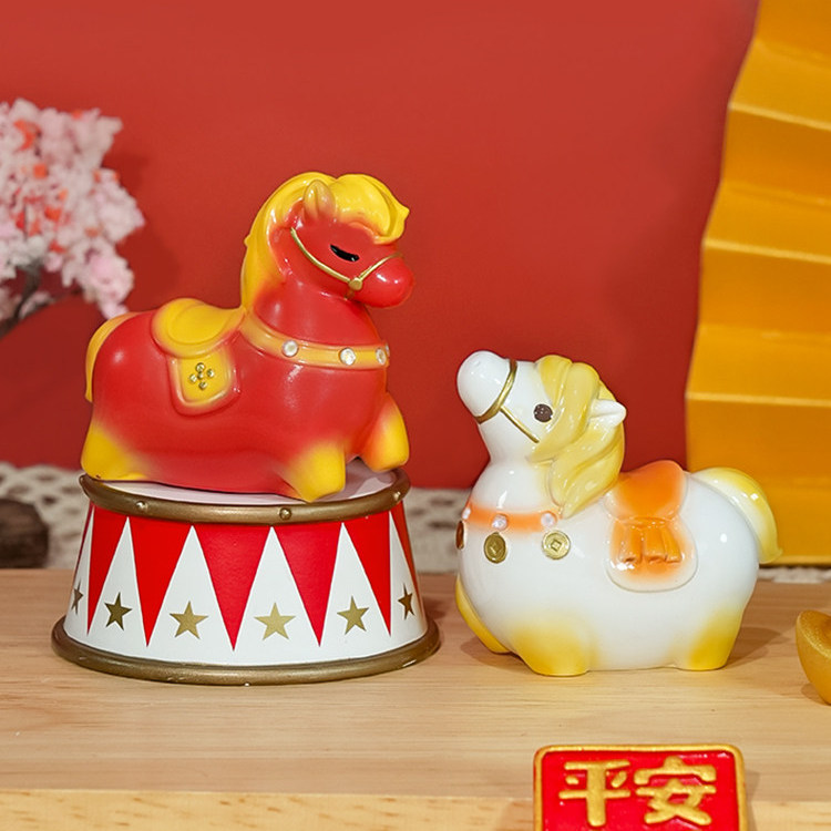 2026马年唐三彩小胖马盲盒摆件图片