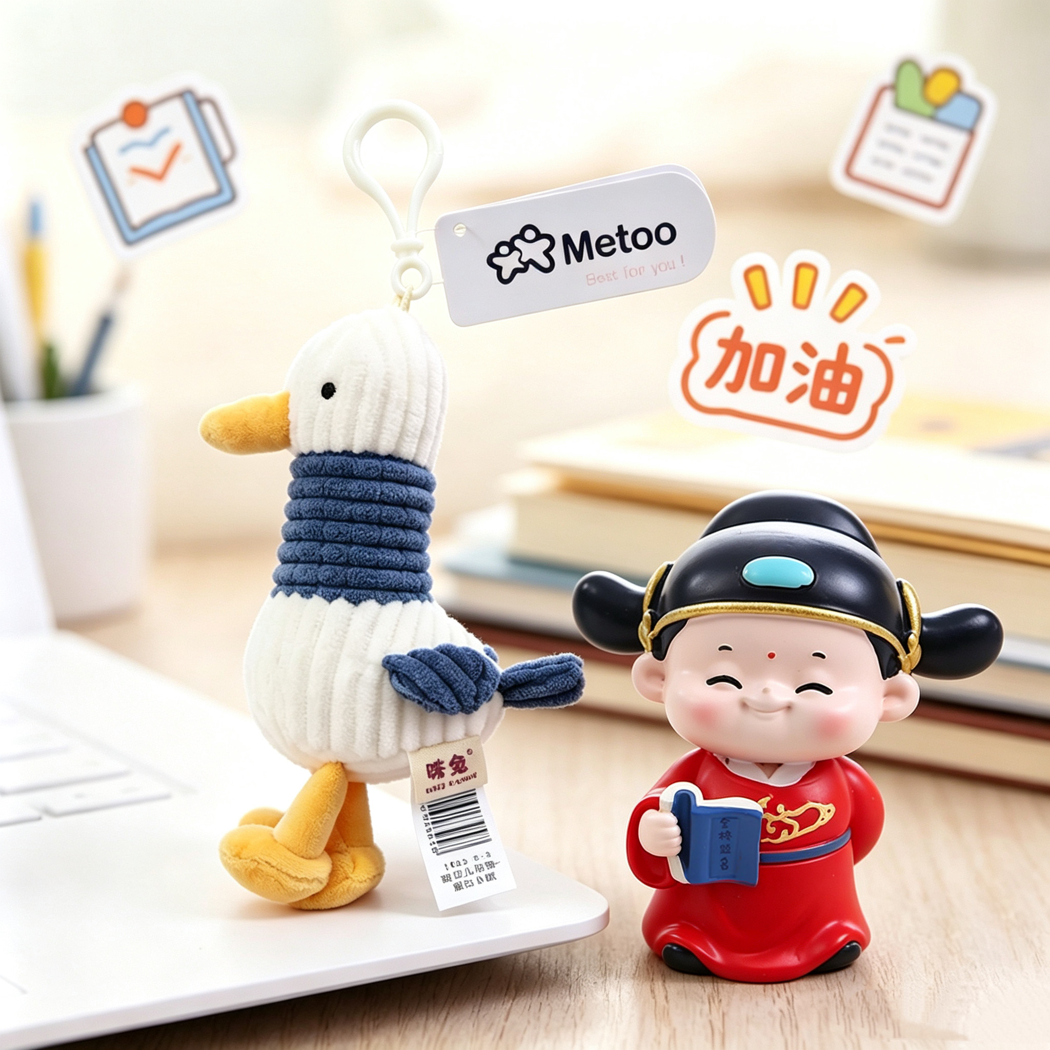 金榜题名中高考加油鸭摆件