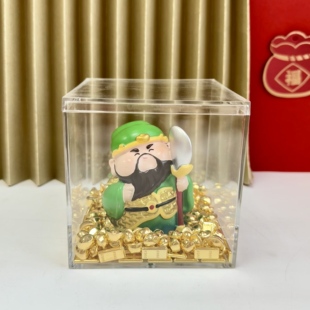普陀山文创关公钟馗办公工位桌面玄学摆件招财退小人物件解压神器