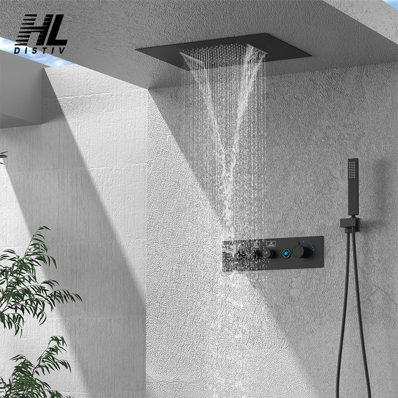 DISTIV高端暗装恒温淋浴花洒套装嵌入墙式吊顶天幕暗藏式预埋花洒,家装主材,恒温花洒套装,淘宝优惠券,粉丝福利购,淘宝优惠卷
