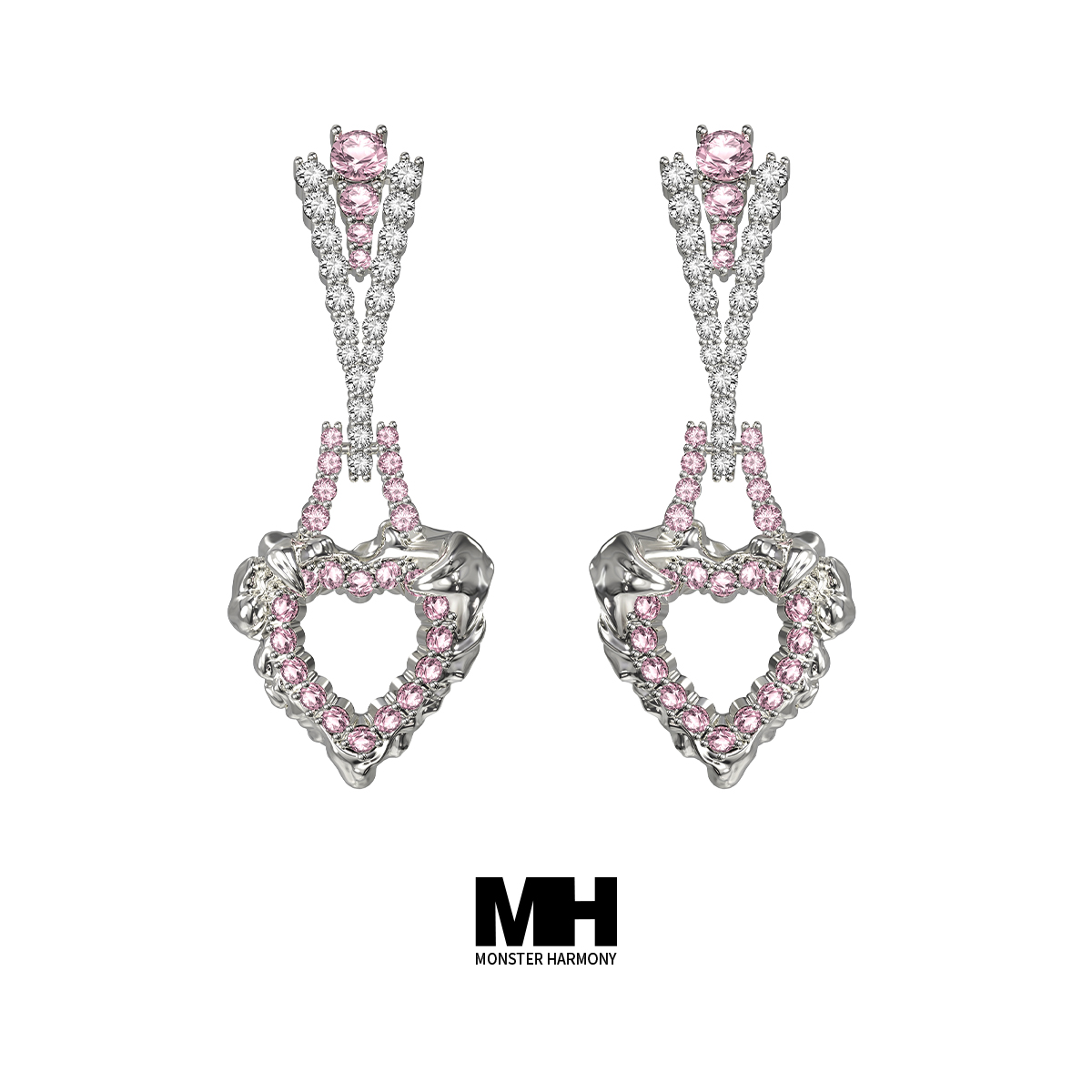 MonsterHarmony爱心金属耳坠