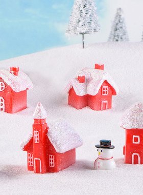 圣诞节雪屋雪房子别墅沙盘微景观