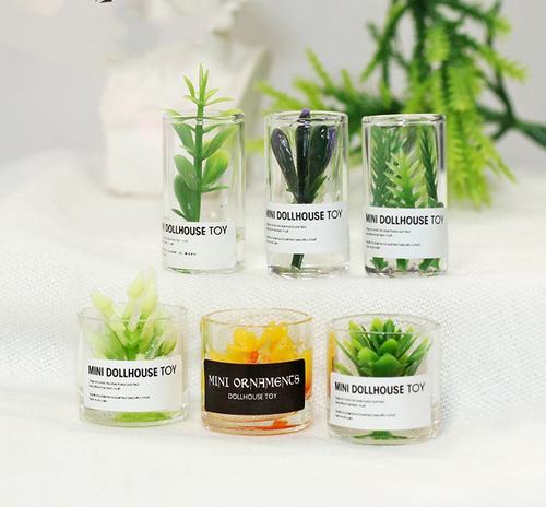 微缩食玩迷你玻璃瓶绿植小盆栽