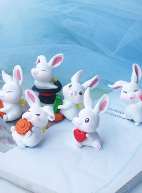 拔萝卜diypvc可爱风月饼盆景