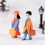 Маленькая багажная кукла для влюбленных подходит для мужчин и женщин, декор, цветочный горшок, микро пейзаж, «сделай сам»