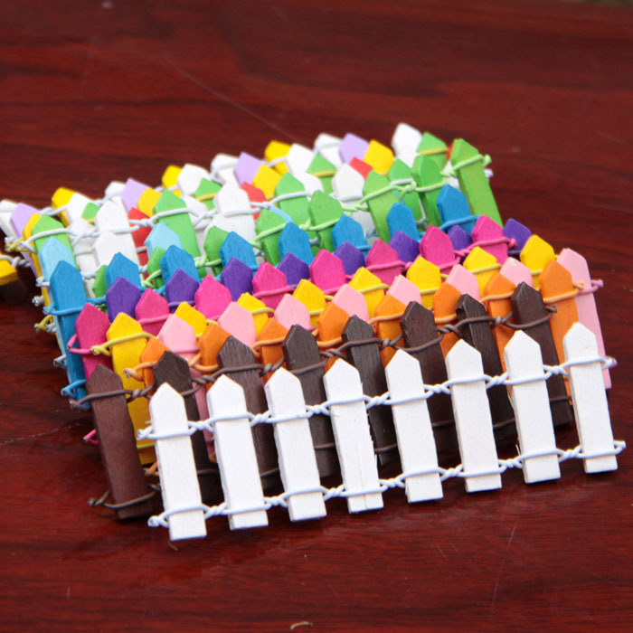 微景观实木可调节围栏多色选摆件