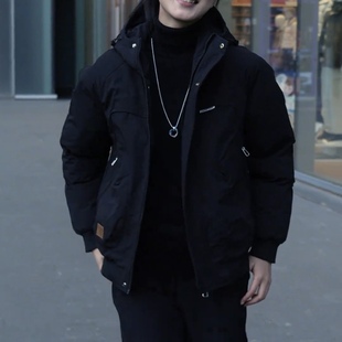 冬季2025新款男士连帽棉衣潮流加厚棉服男装保暖防寒外套休闲上衣