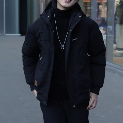 冬季2025新款男士连帽棉衣潮流加厚棉服男装保暖防寒外套休闲上衣