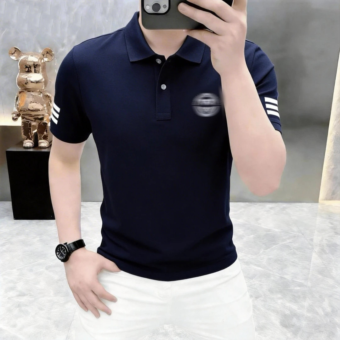 高档夏季男士翻领短袖T恤POLO衫时尚商务休闲半袖上衣男装3237