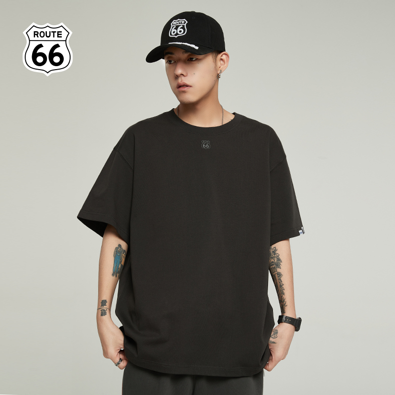 ROUTE66短袖美式复古男女同款T恤