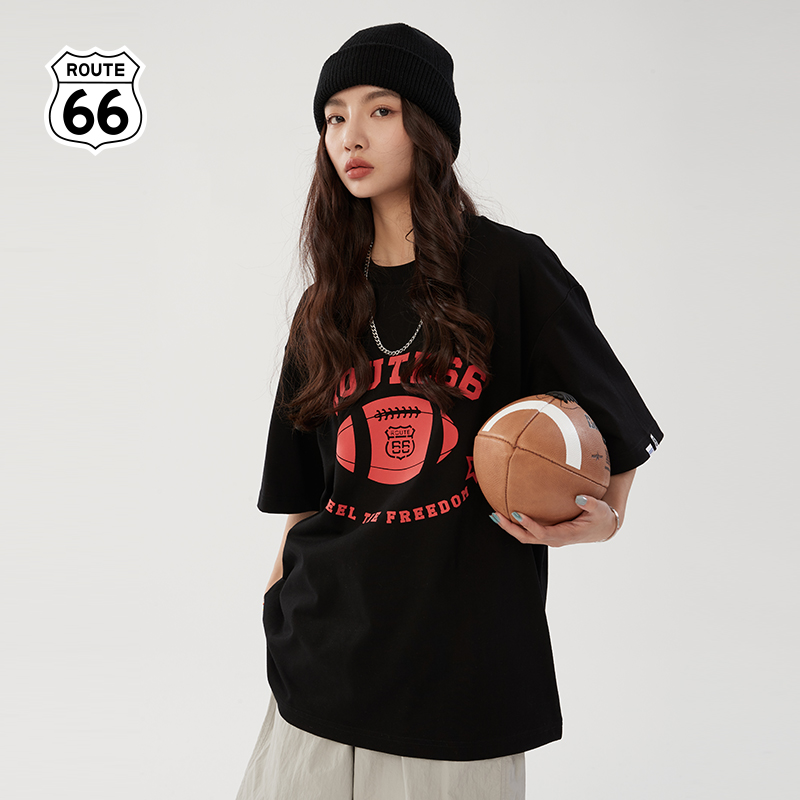 66号公路时尚T恤短袖夏季新款潮