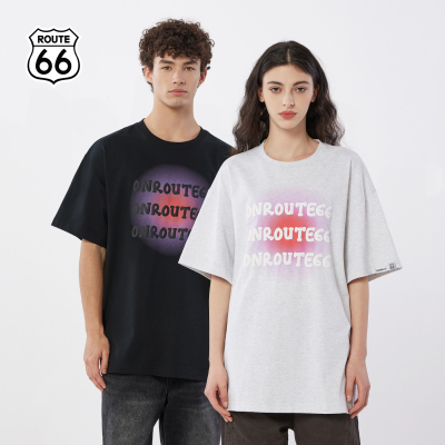 ROUTE66美式高街发泡字母T恤