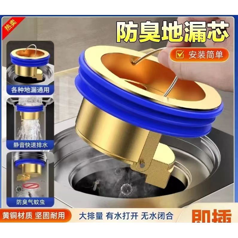 【下单立减50】全铜防臭地漏芯 卫生间厨房下水道通用排水防臭